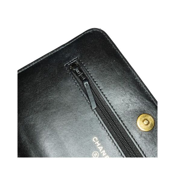 Pre Loved Chanel Wallet on Chain Quilted Leather Women Black Crossbody Bags - Picture 7 of 8